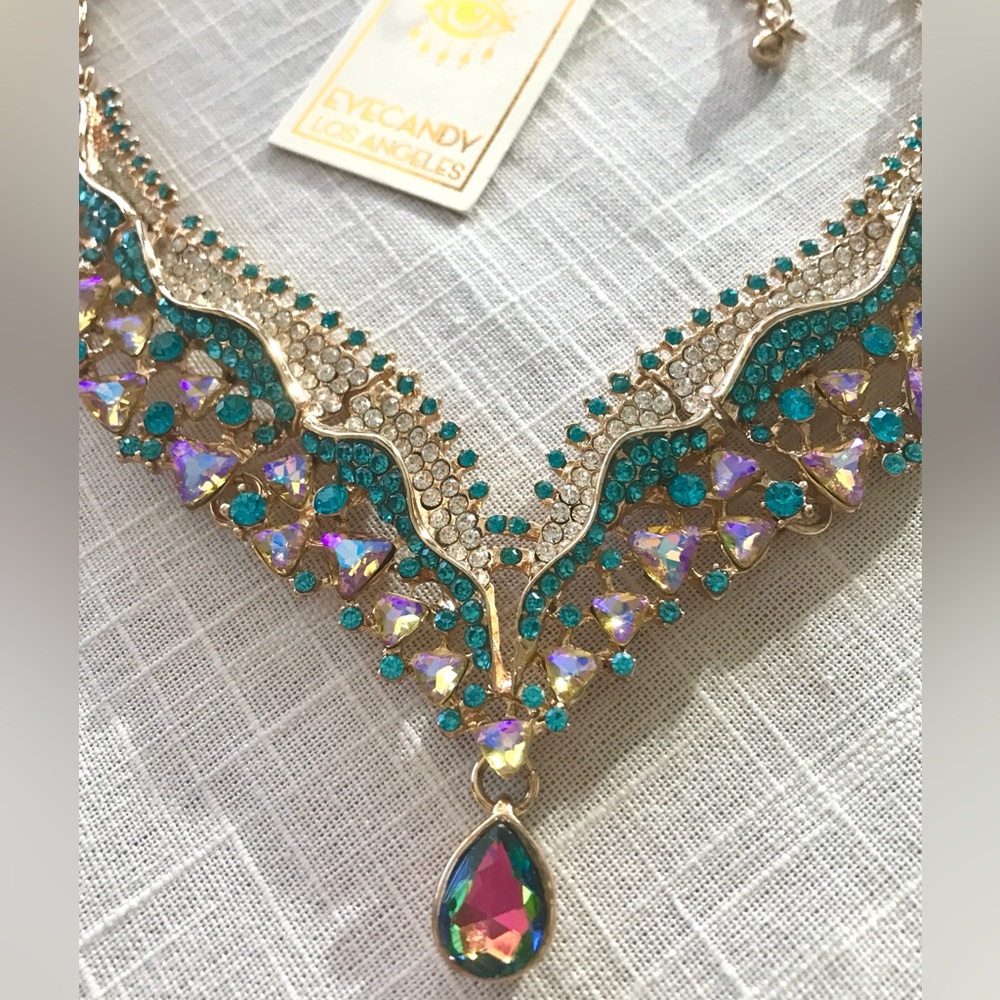 Stunning Eye Candy Magical Statement Necklace New - image 2